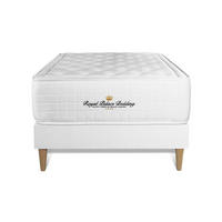 BETT Buckingham Memory-Schaum 90 x 200 cm h1 - Kit Bettgestell Weiß - Beige/Weiß, Karton/Holz (90/200cm) - ROYAL PALACE BEDDING