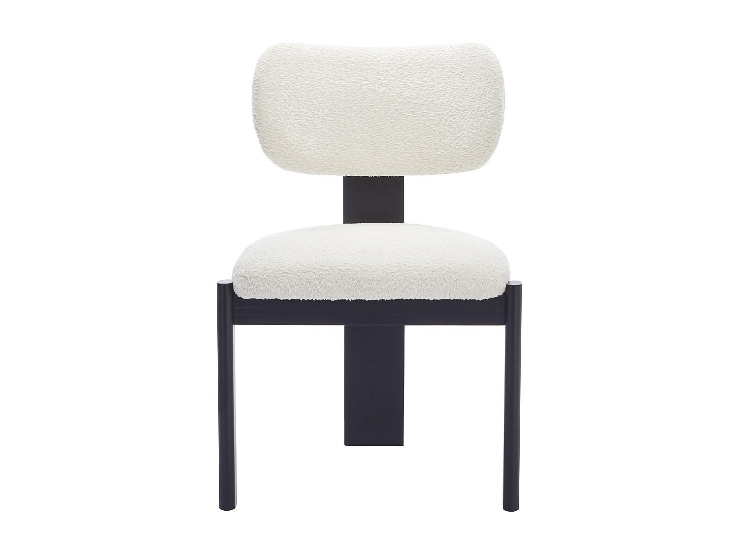STUHL - 56 cm x 60 cm - Stoff - Weiß - WILANA - Schwarz/Weiß, Textil (56/85/60cm) - Vente-Unique