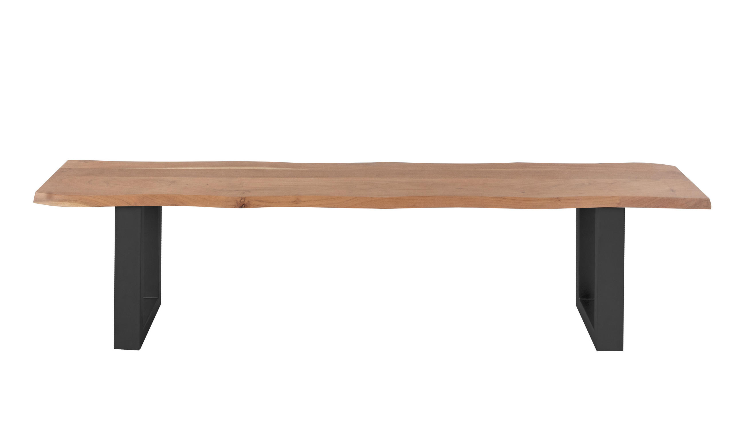 SITZBANK NOAH - Beige/Schwarz, Holz/Metall (200/47/42cm) - SAM