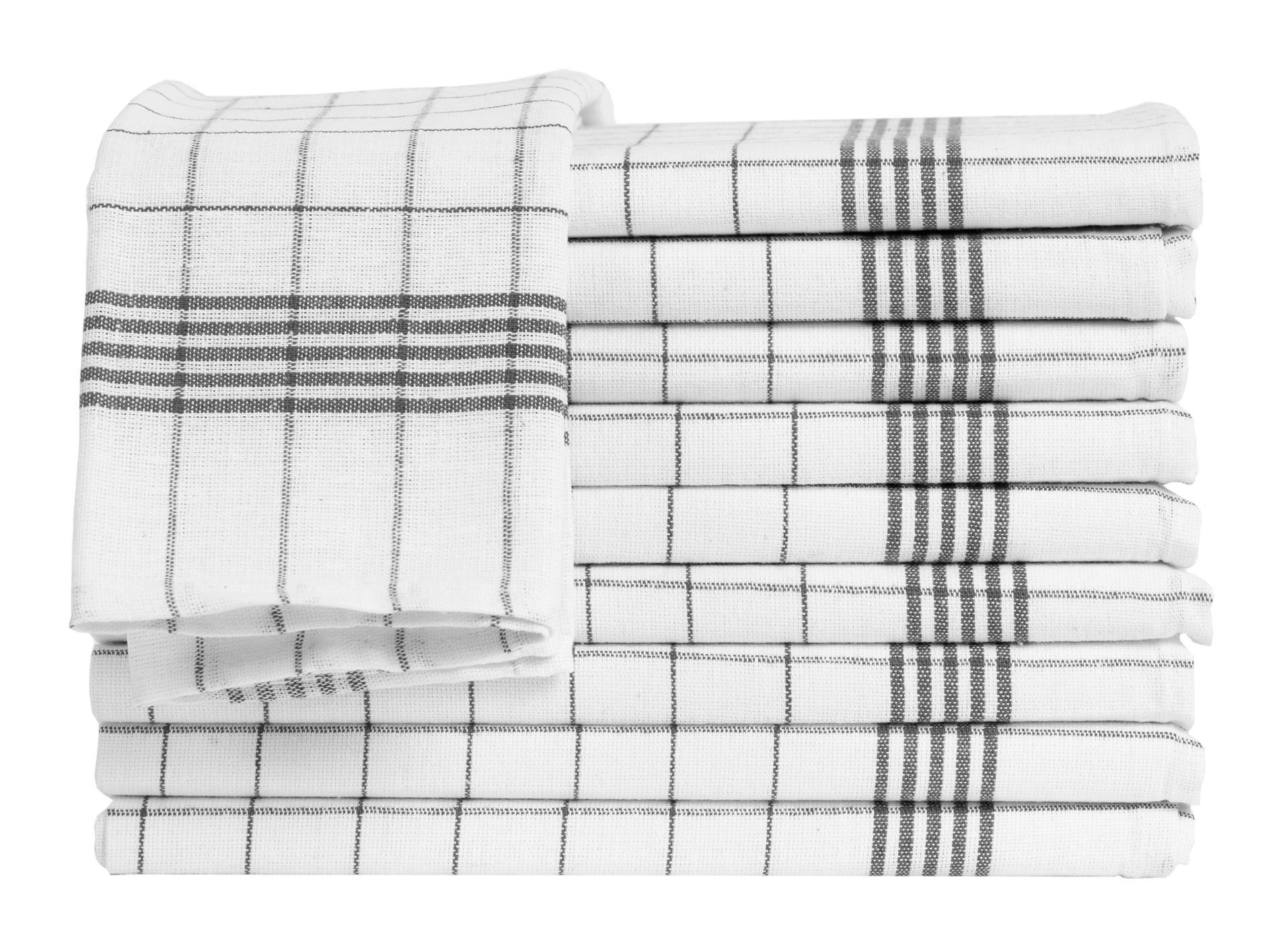 GESCHIRRTÜCHER 50x70 cm im 10er Set aus 100% Baumwolle, Küchentücher Grau - Grau, Textil (50/70cm) - Carpe Sonno