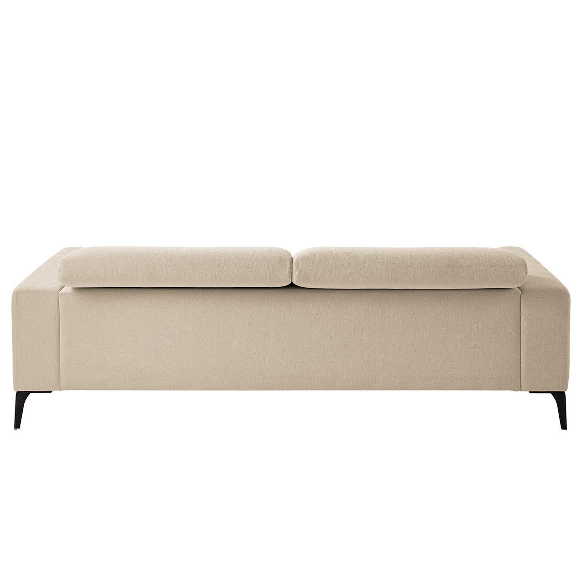 3-SITZER SOFA - Beige/Schwarz, Textil/Metall (233/73/107cm) - home24