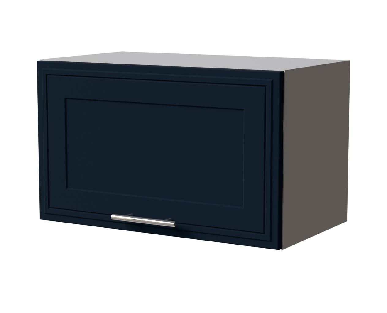 KLAPPHÄNGESCHRANK Salo W4B/60 Grau / Indigo Matt 60 / 32,5 / 36cm - Gasdruckdämpfer - Dunkelblau/Grau, Holz/Holzwerkstoff (60/36/32.5cm) - Feldmann-Wohnen