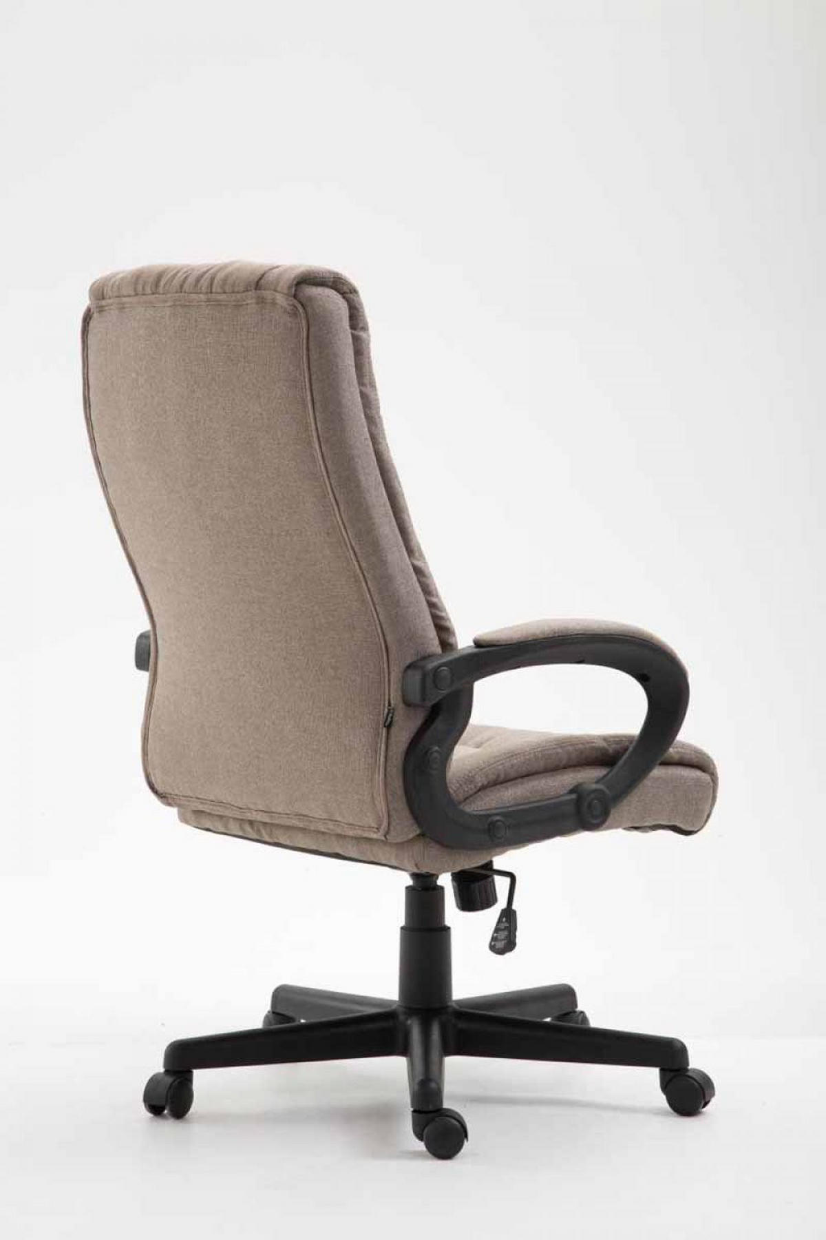 DREHSTUHL Stoff Taupe - Taupe/Schwarz, Kunststoff/Textil (66/106/70cm) - CLP