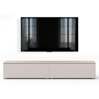 LOWBOARD Barvo 2x100 Beige Kaschmir 200/36,5/32 cm – hängend oder stehend - Beige, Holzwerkstoff/Kunststoff (200/36.5/32cm) - AX Living