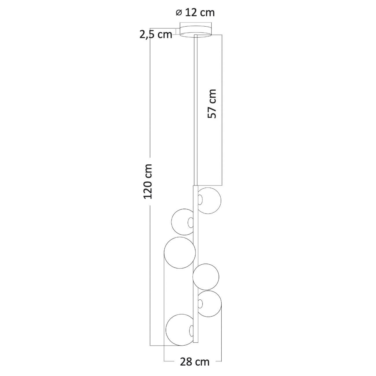 HÄNGELEUCHTE Marbella, Weiß und Gold, 60cm - Goldfarben, Glas (60/28/60cm) - KOSILUM