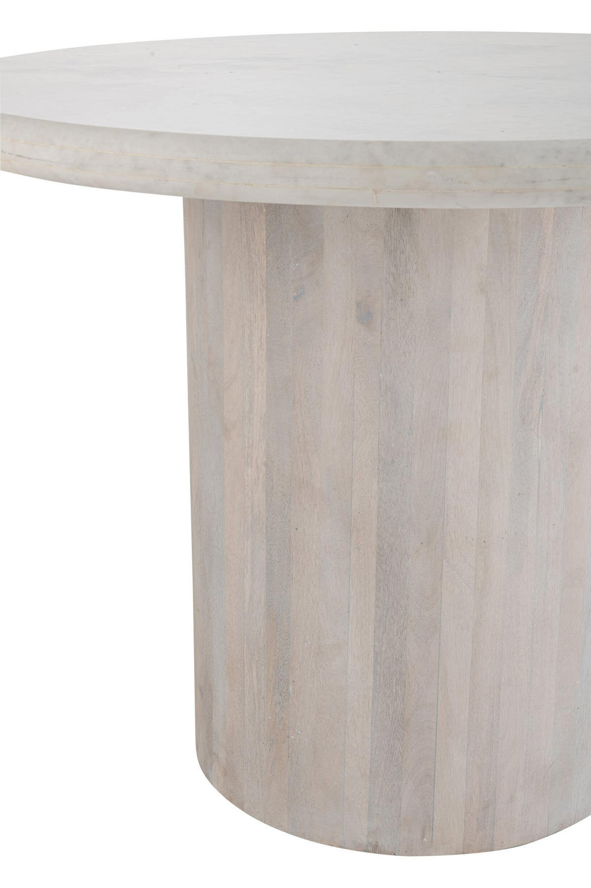 ESSTISCH RUND MARMOR Weiß - Weiß, Stein (102/102/76cm) - J-Line