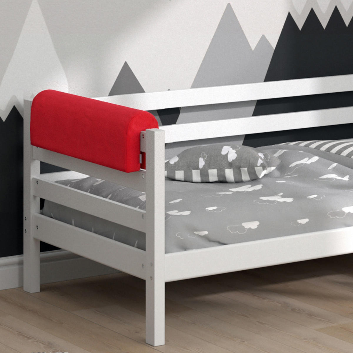 BETTUMRANDUNG Rot 70 x 20 cm - Rot, Textil (70/20/14cm) - VitaliSpa