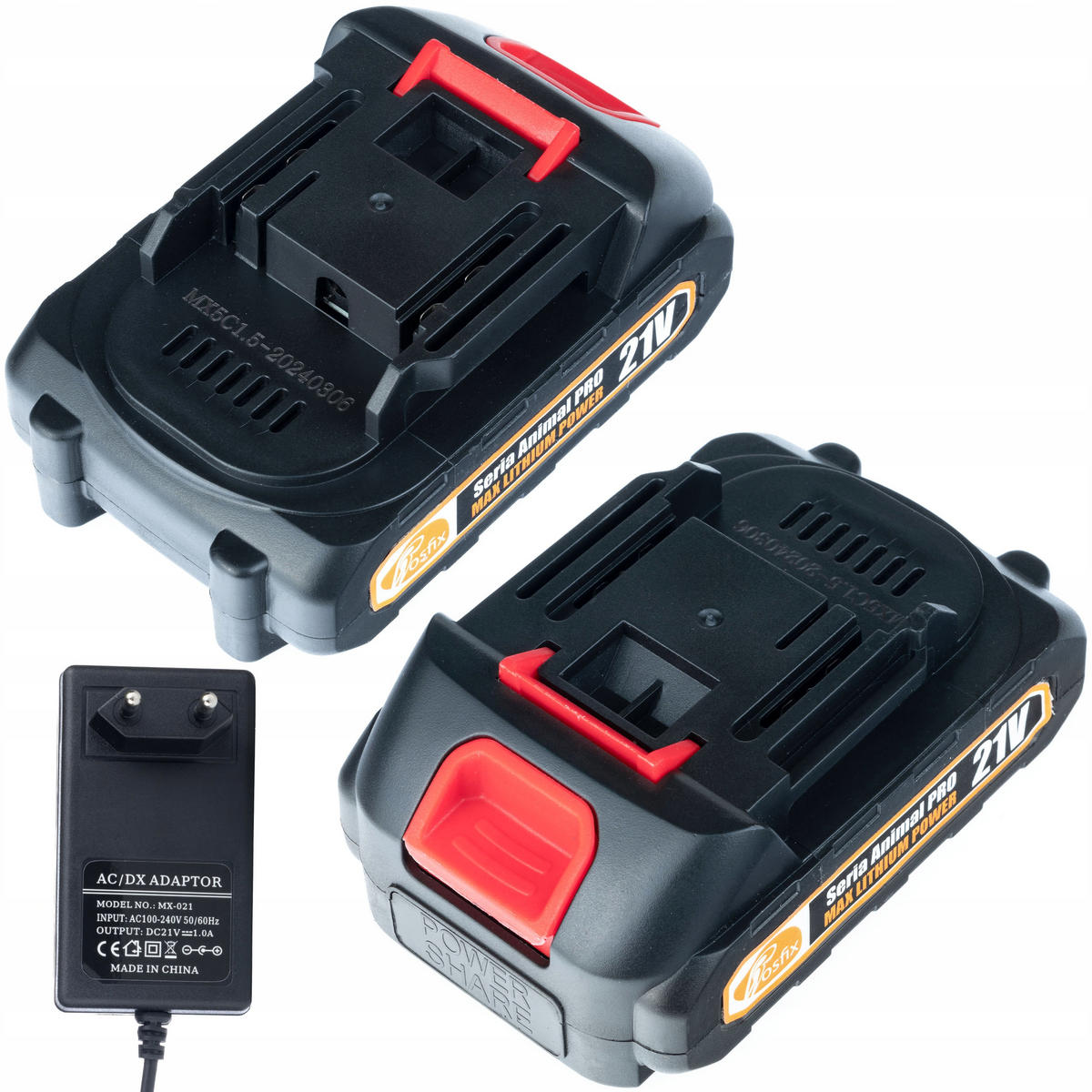 AKKU-KETTENSÄGE Piranhia GP21V Set, 21 V, Schnitt-Ø 110 mm, 2 Akkus 3000 mAh, 6 in Schiene - Multicolor, Kunststoff/Metall (10/10/10cm)