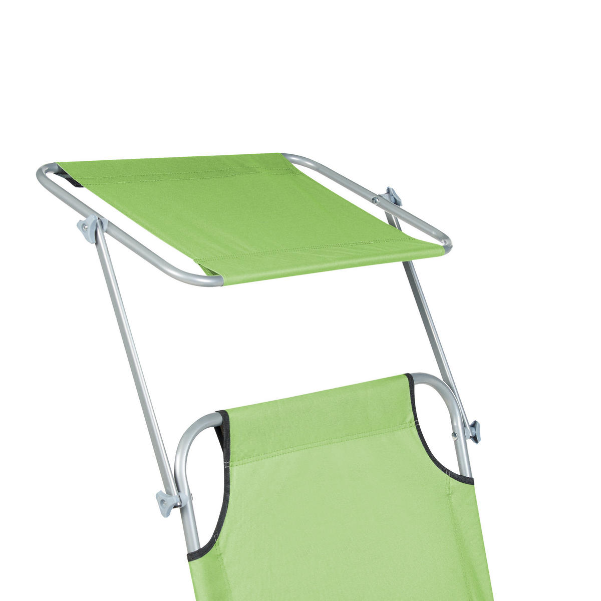 GARTENLIEGE Grün Foligno - Grün, Metall (205/80/58cm) - Beliani