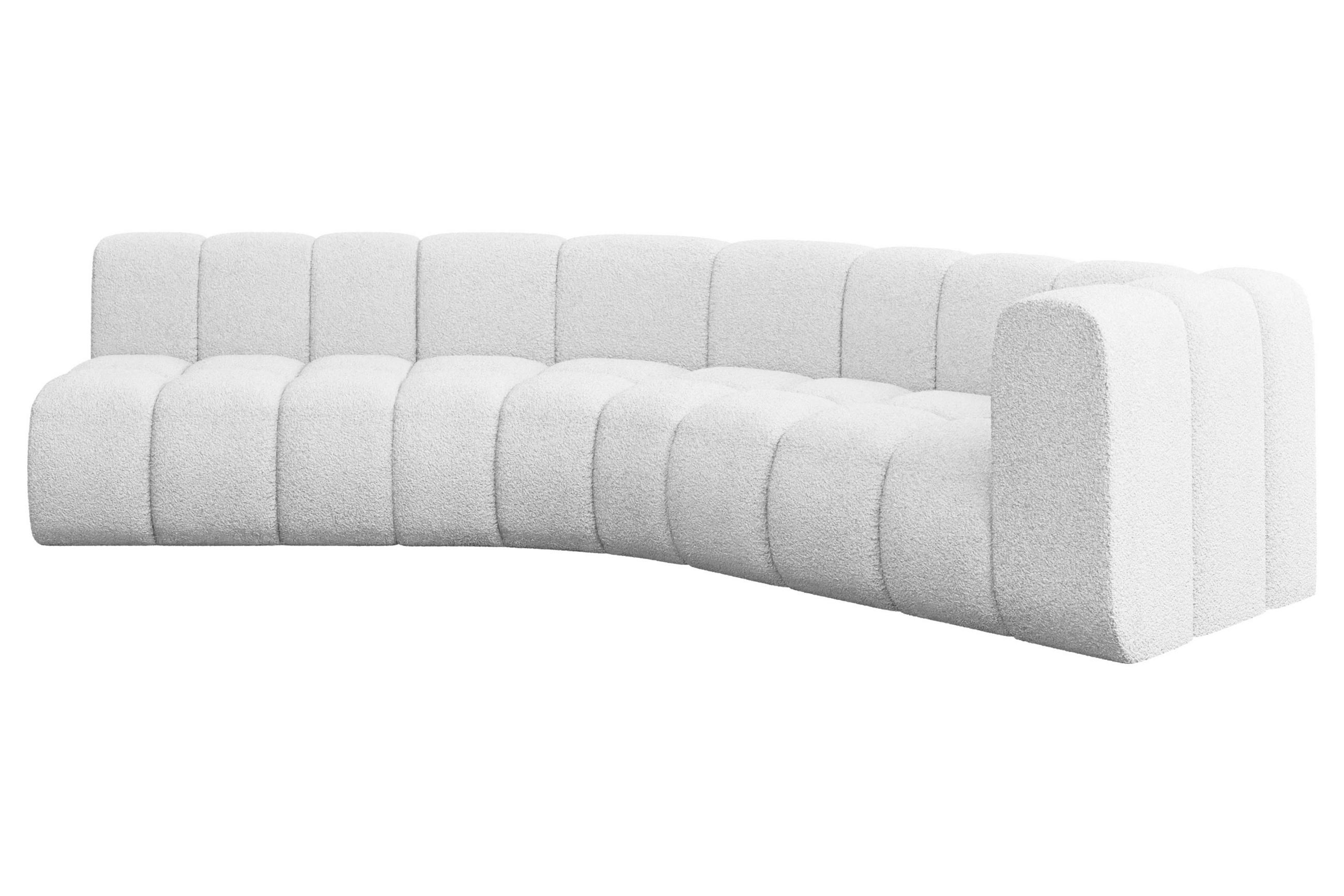 ECKSOFA modulares Sofa Karex-L1 - 308x194x70 cm Weiß - Weiß, Holzwerkstoff/Textil (308/194cm) - ALTDECOR
