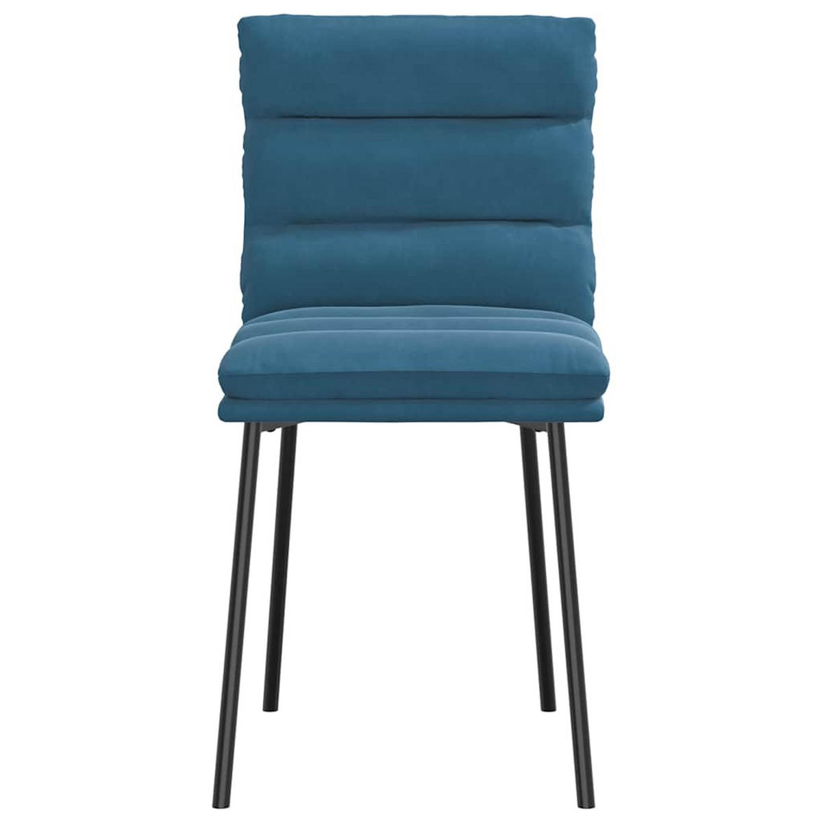 ESSZIMMERSTÜHLE 2 Stk. Blau Samt 45*54*83cm - Blau, Metall (45/83/54cm) - ZMH