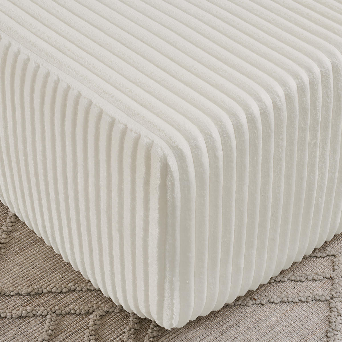 2-SITZER SCHLAFSOFA Cord Beige mit Magazintasche und Getränkehalter - Beige, Textil (186/78/154cm) - WISHDOR