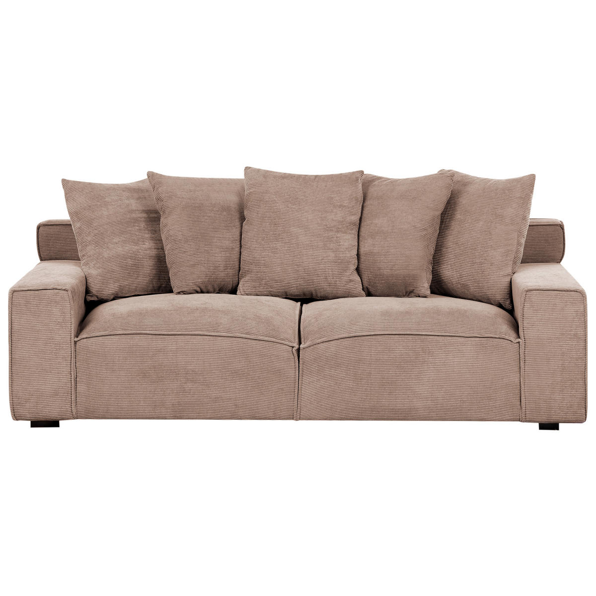 POHOVKA 3-místná Manšestr Pískově béžová Viskan - písková barva, textil (200/62/74cm) - Beliani