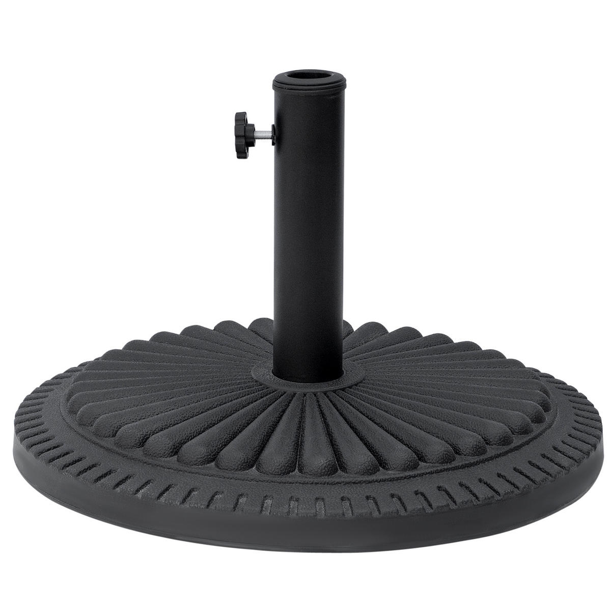 SONNENSCHIRMSTÄNDER Schwarz 14 kg - Schwarz, Metall (49/49cm) - PANGIVO