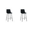 BARHOCKER Bistro Schwarz 51/44/115 cm 2er-Set - Schwarz, Textil (44/115/51cm) - LABEL51