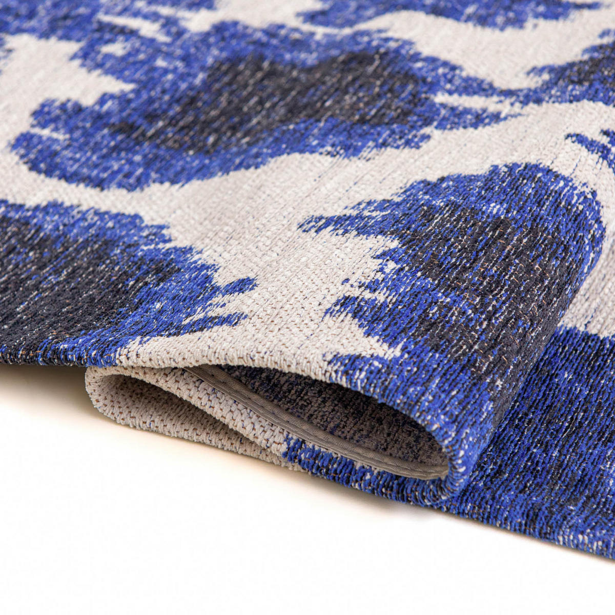 TEPPICH Ikat Ultramarine 80/150 cm - Blau, Textil (80/150cm) - Lola&Moi