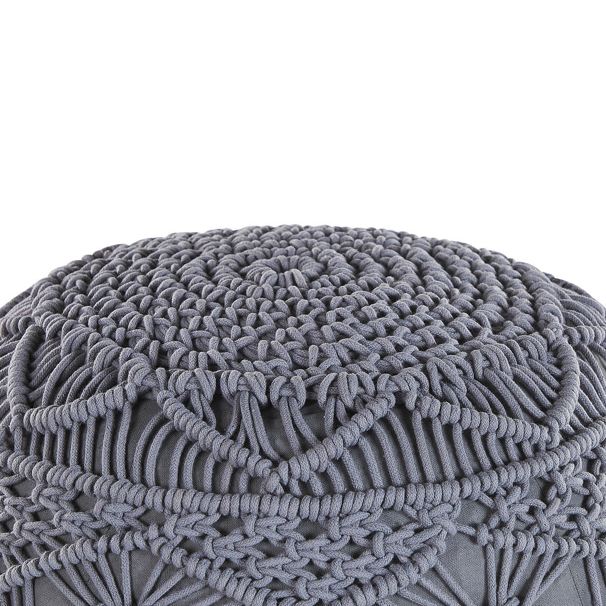 POUF Kayseri 40/40/40 cm - Grau, Naturmaterialien/Textil (40/40/40cm) - Beliani