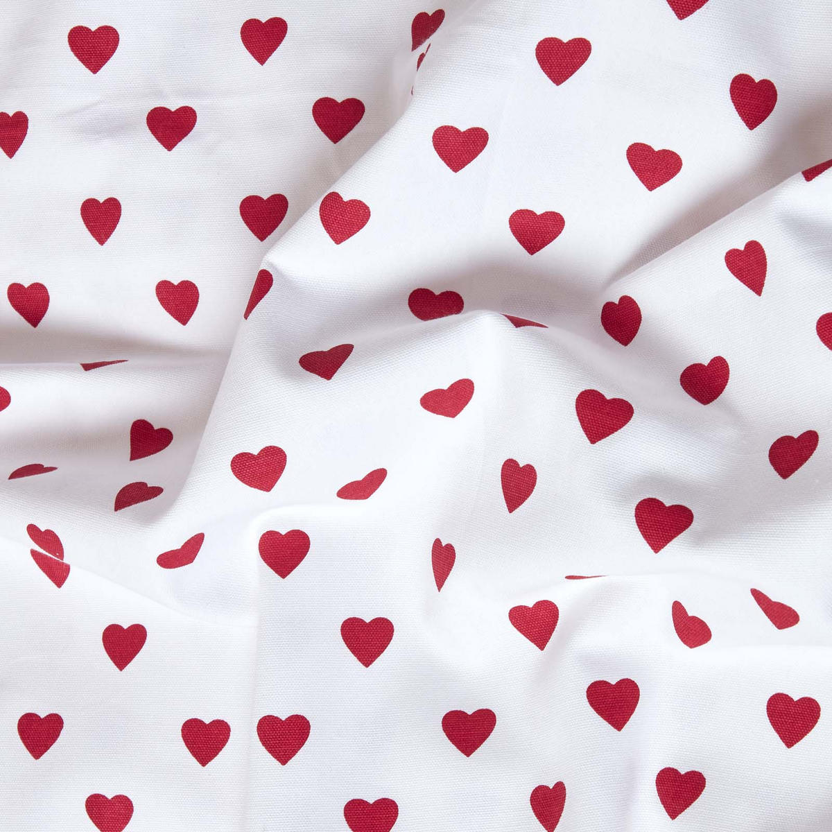 ÜBERWURF 150/200 cm, Herz-Muster, 100% Baumwolle - Rot, Textil (150/200cm) - Homescapes