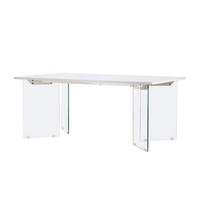 ESSTISCH, Ester, Hellgrau, MDF, 90 x 180 x 75 cm - Hellgrau, Holzwerkstoff (180/90/75cm) - ebuy24