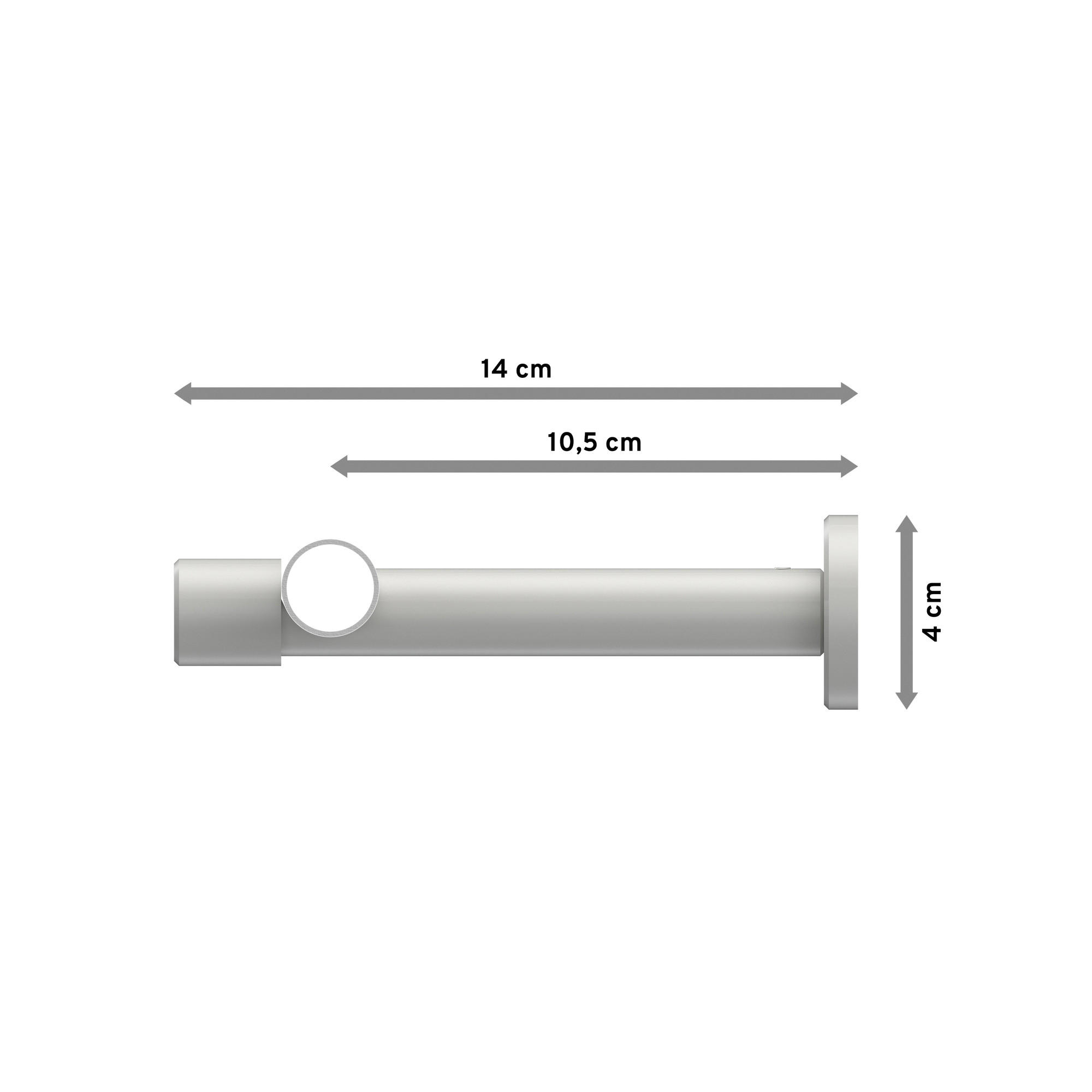 GARDINENSTANGEN-SET Prestige Tanara 520 cm (geteilt in 4 x 130 cm), 1-läufig, 20 mm Ø Weiß - Chromfarben/Schwarz, Metall (520cm) - INTERDECO