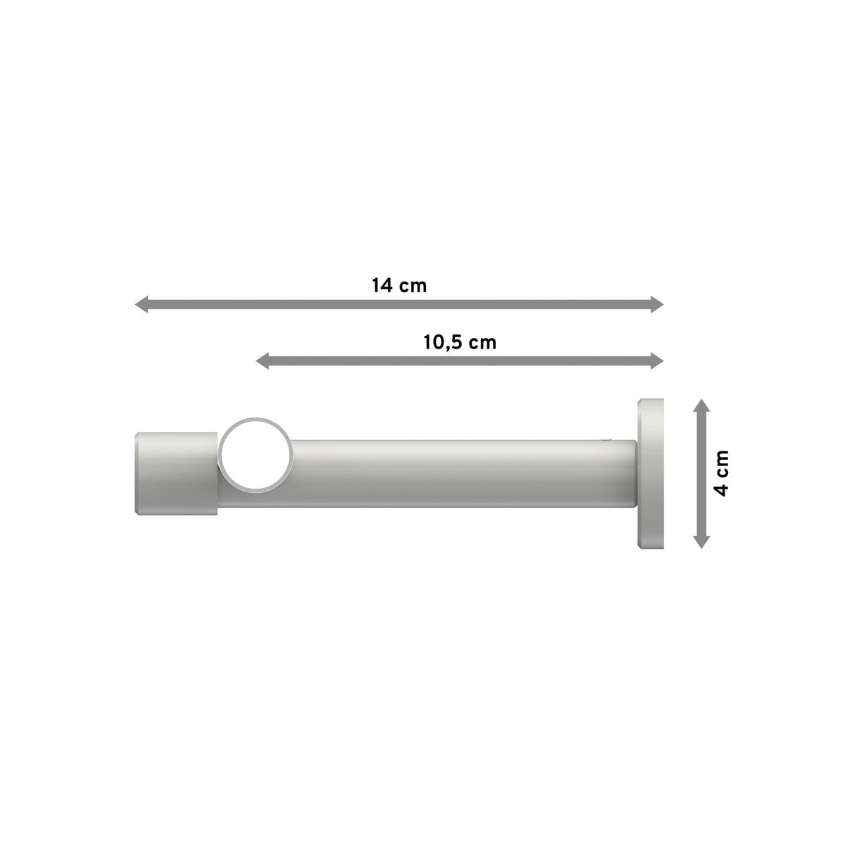 GARDINENSTANGEN-SET Prestige Estana 140 cm, 1-läufig, 20 mm Ø Weiß - Weiß, Metall (140cm) - INTERDECO