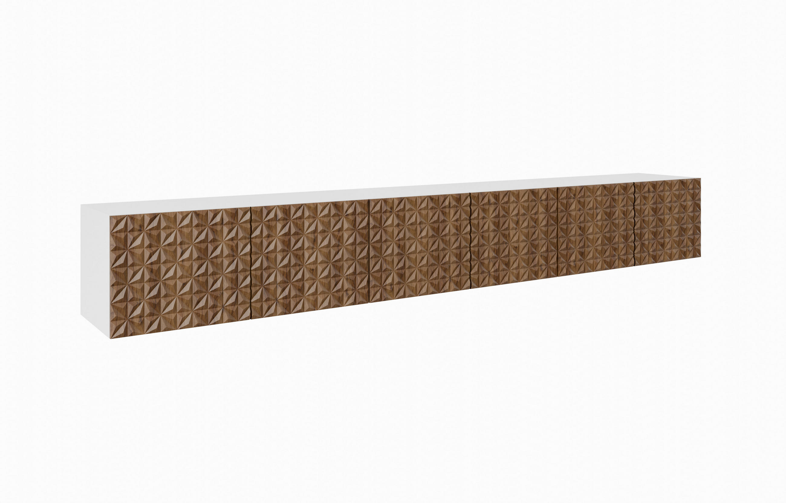 TV-SCHRANK CALI - Wildeiche/Weiß, Holzwerkstoff (300/41/40cm) - Meblini