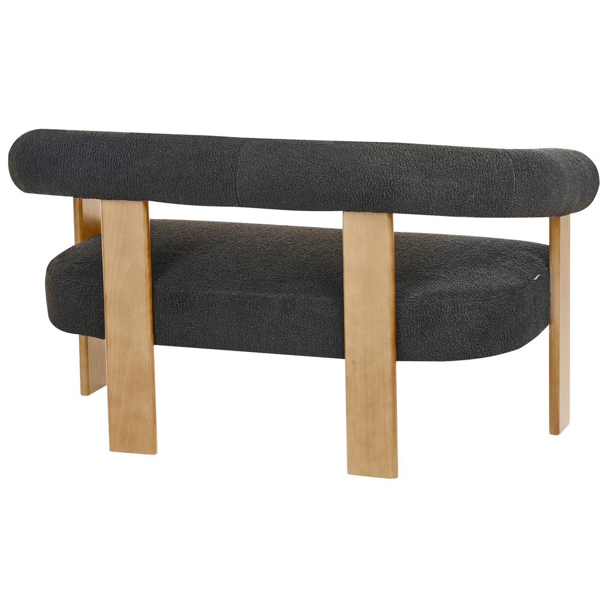 SADA POHOVEK Bouclé Černá/Světle hnědá Ilbro - černá/hnědá, textil (138/76/68cm) - Beliani