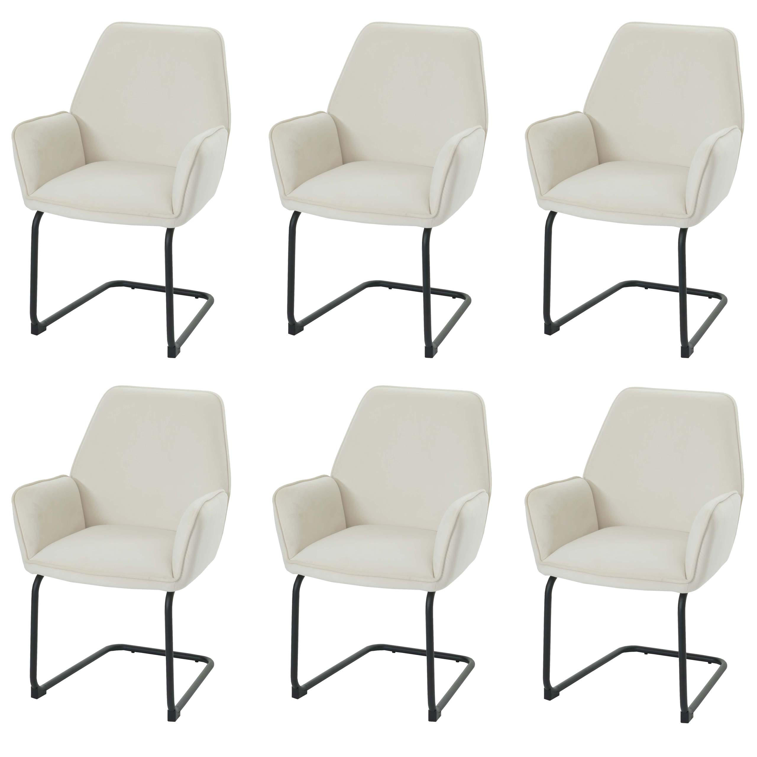 FREISCHWINGER Cremeweiß 6er-Set - Beige/Weiß, Textil (60/89/61cm) - MCW