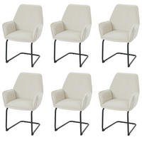 FREISCHWINGER Cremeweiß 6er-Set - Beige/Weiß, Textil (60/89/61cm) - MCW