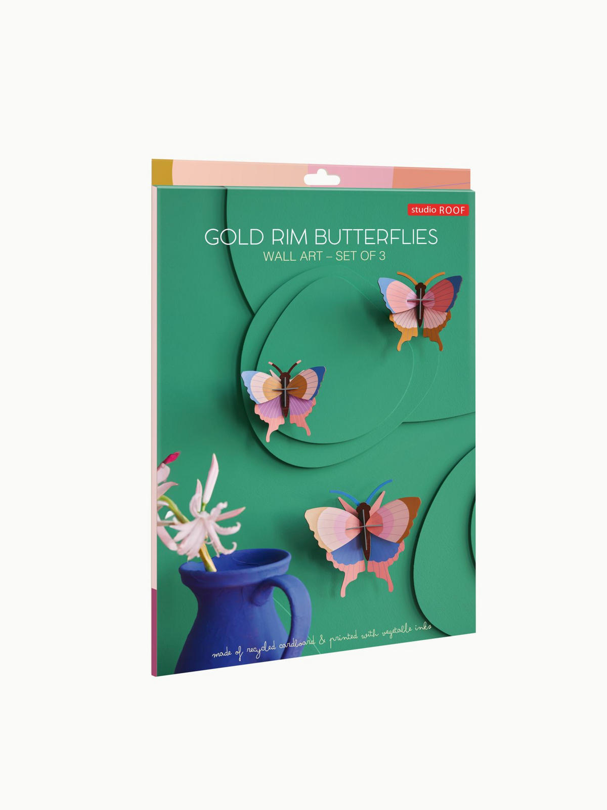 WANDDEKO Schmetterlings-Trio 5/16.5 cm - Multicolor, Wellpappe (5/16.5/17cm) - KUNSTLOFT
