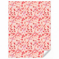 TAPETE - Botanisch - Blumen - Rot - 200x280 cm - Koralle, Papier (200/280cm) - OnlyWow