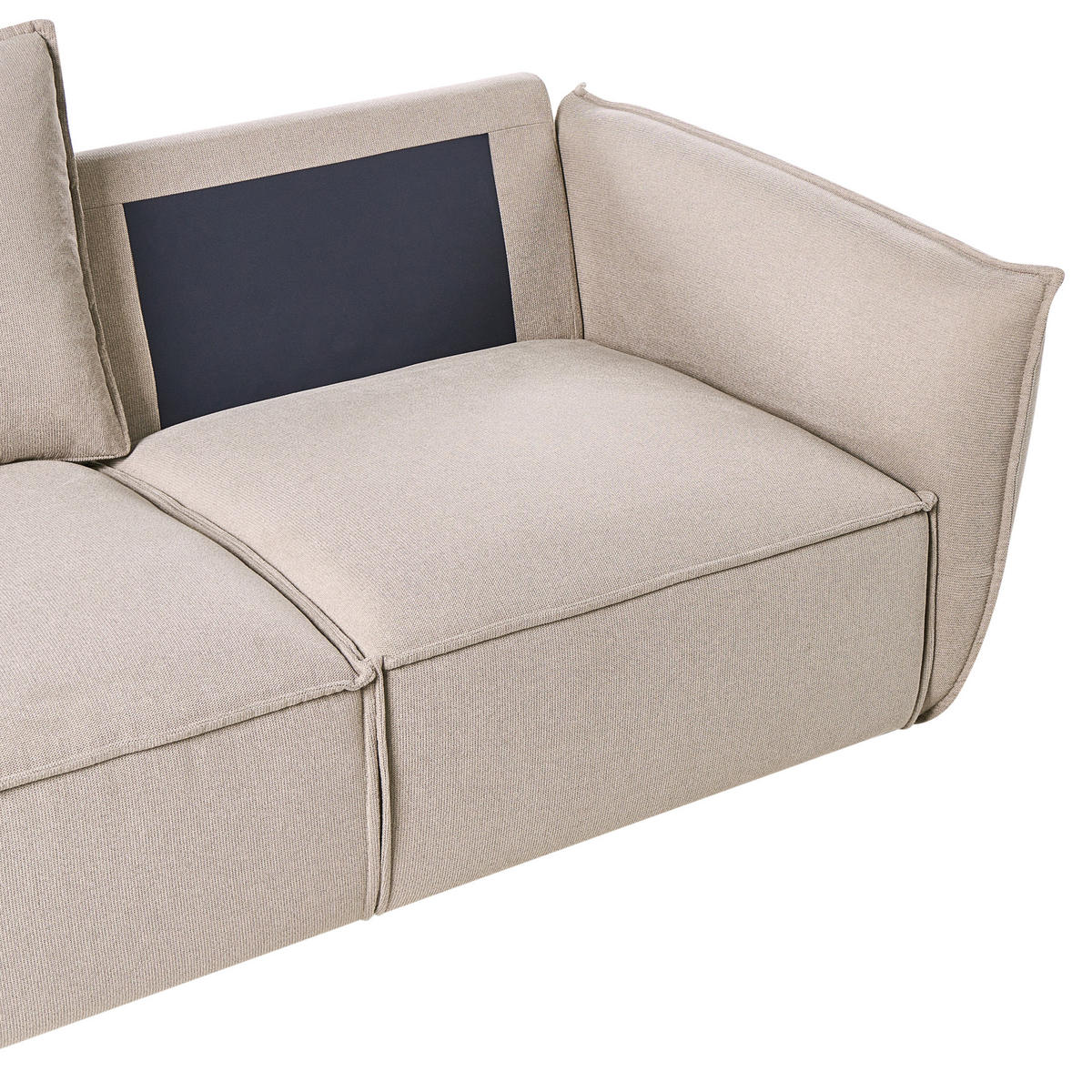 POHOVKA 3-místná Látka Taupe Kunes - šedohnědá, textil (190/82/92cm) - Beliani