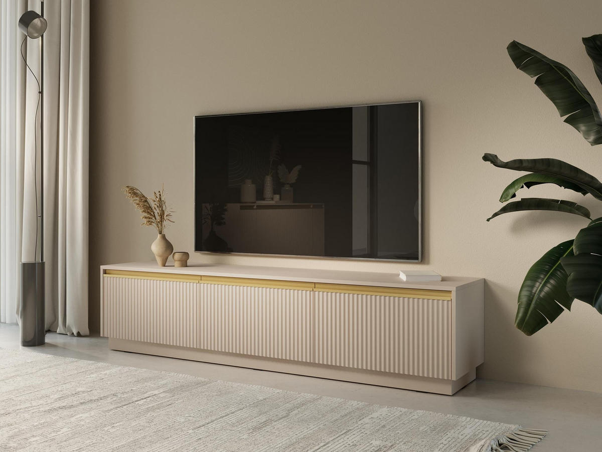 TV-SCHRANK Roy Beige - Beige, Holzwerkstoff (182/42/39cm) - Bettso
