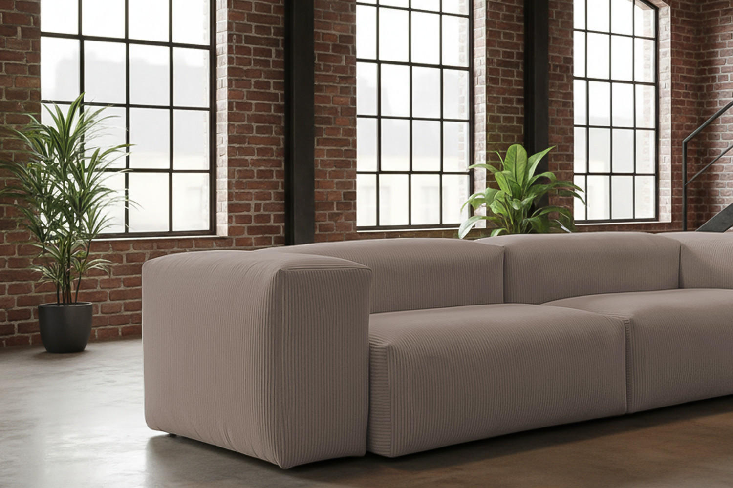 Thumbnail - Kawola Sofa, Taupe, Textil, 4-Sitzer, Füllung: Schaumstoff, 302x72x114 cm, Wohnzimmer, Sofas & Couches, Sitzgarnituren