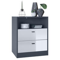 KOMMODE Pino Fronten in Weiß Hochglanz - Weiß Hochglanz, Holzwerkstoff (56/67.5/36cm) - Vladon
