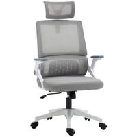 DREHSTUHL 58/61/102-119 cm grau aus Mesh höhenverstellbar - Grau, Textil (61/119/58cm) - OKWISH