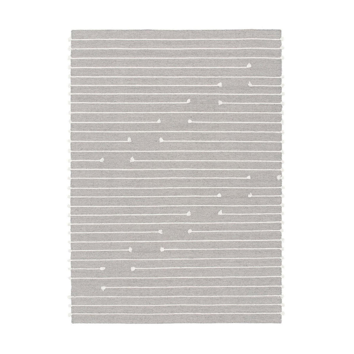 TEPPICH Natur Wolle grau - Grau, Naturmaterialien (120/170cm) - AFK Living