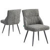 ESSZIMMERSTUHL ALESSIA 2er-Set - Dunkelgrau/Schwarz, Textil/Metall (49/83/62cm) - DUBI Möbel