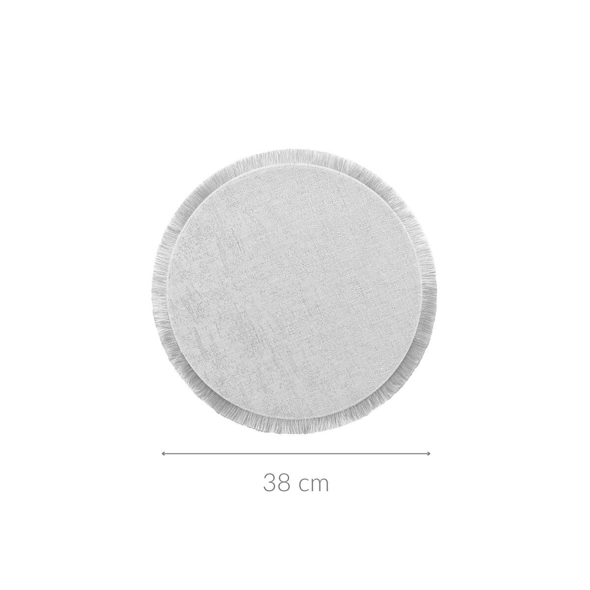 TISCHUNTERLAGE Joalie 38 cm - Silberfarben, Kunststoff (38cm) - Douceur d´intérieur