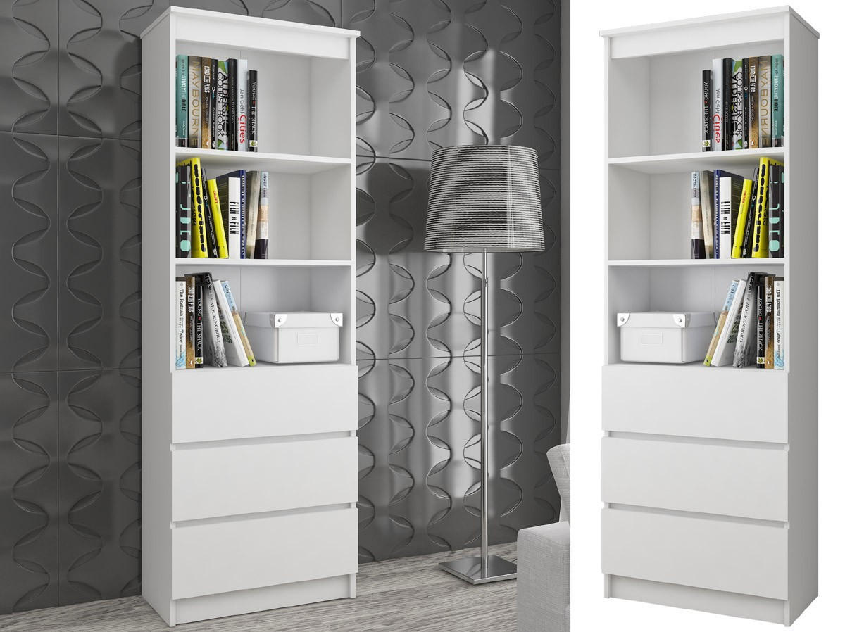 STANDREGAL Weiß 180/60/35 - Weiß, Holzwerkstoff (60/180/35cm) - RAUMHIRSCH FURNITURE