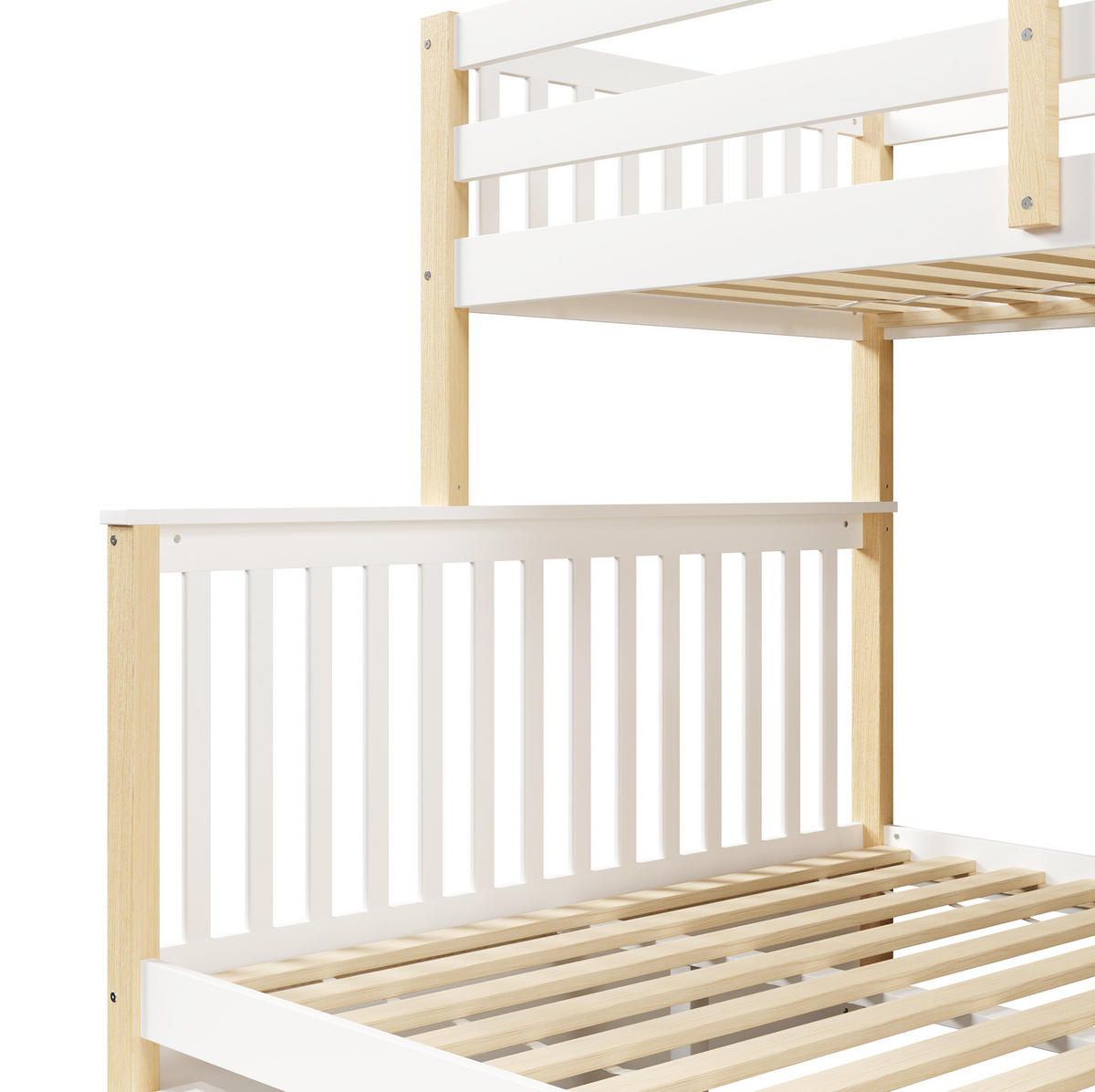 ETAGENBETT 90/200 & 140/200 cm aus Kiefer mit Schubladen Weiß/Natur - Naturfarben, Holz (140/200cm) - Modenvie