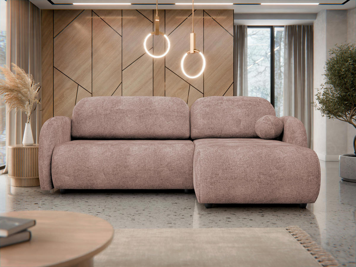 ECKSOFA Dream L - Gelb/Schwarz, Holz/Kunststoff (233/160cm) - MIRJAN24