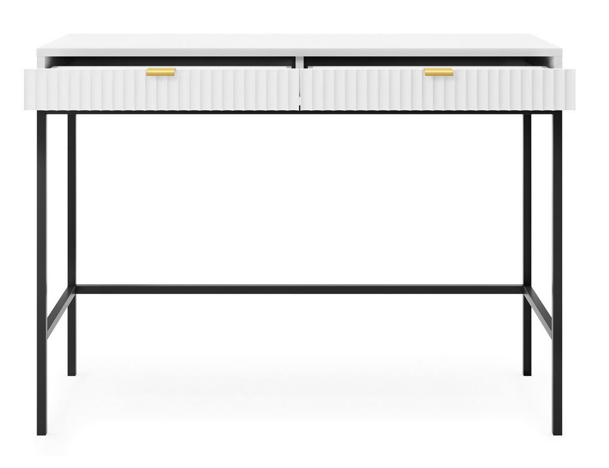 KONSOLENTISCH Vellore Weiß 104 cm - Goldfarben/Schwarz, Holzwerkstoff/Metall (50/104/77cm) - Selsey
