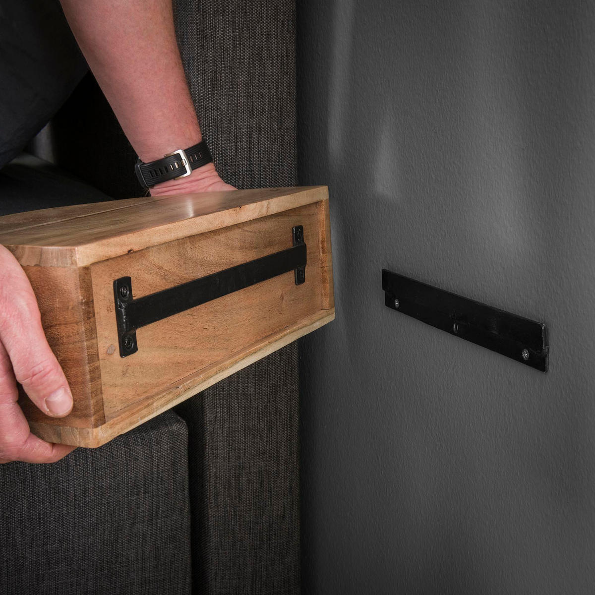 NACHTTISCH Curve Braun 20/40/ 12 cm - Braun, Holz (40/12/20cm) - Hoyz Collection