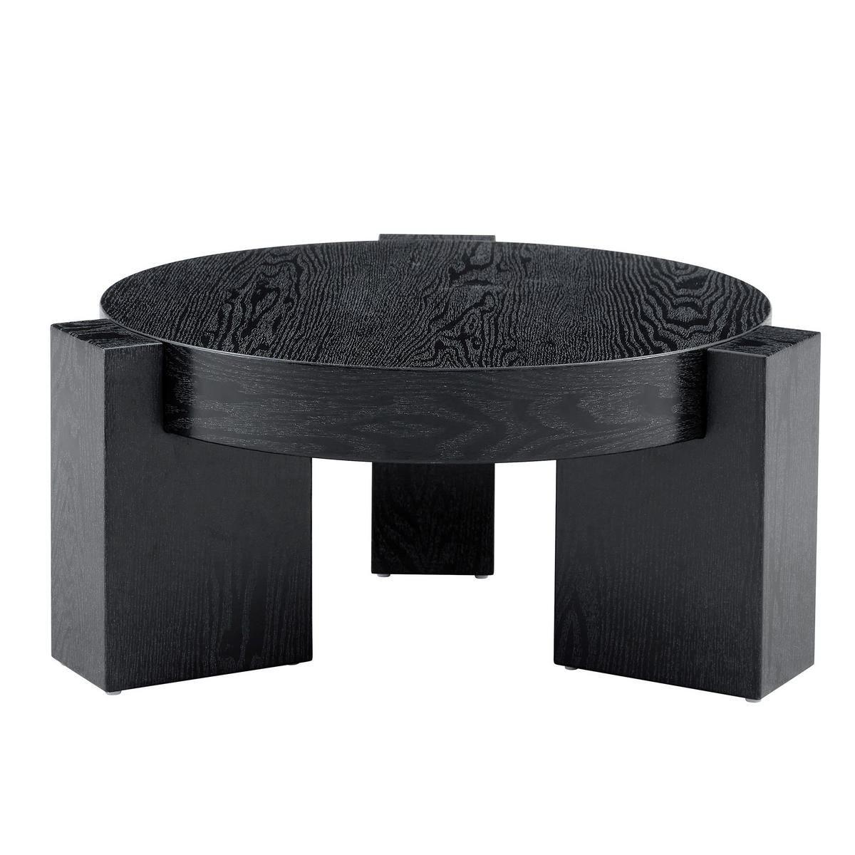 COUCHTISCH-SET DE-37340 2er-Set trennbar mit Glas und MDF Grau/Schwarz - Schwarz, Holzwerkstoff (61/61/30cm) - ComfortXL