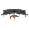 LOUNGE-SET 5-Sitzer grau Corato - Grau, Holz - Beliani