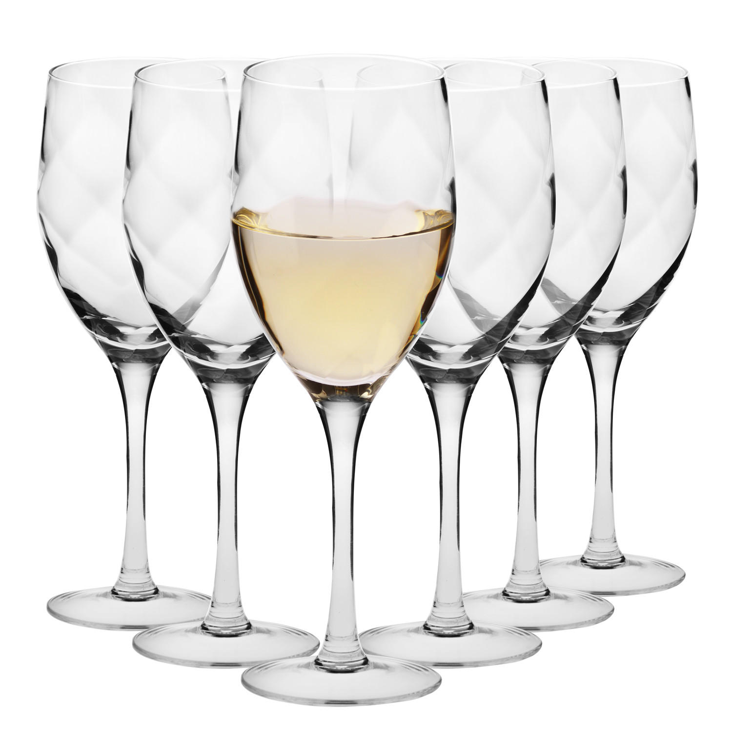 WEISSWEINGLÄSER ROMANCE, 6ER-SET, 270 ml HANDGEFERTIGT - Transparent, Glas (0.27L) - Krosno Glass