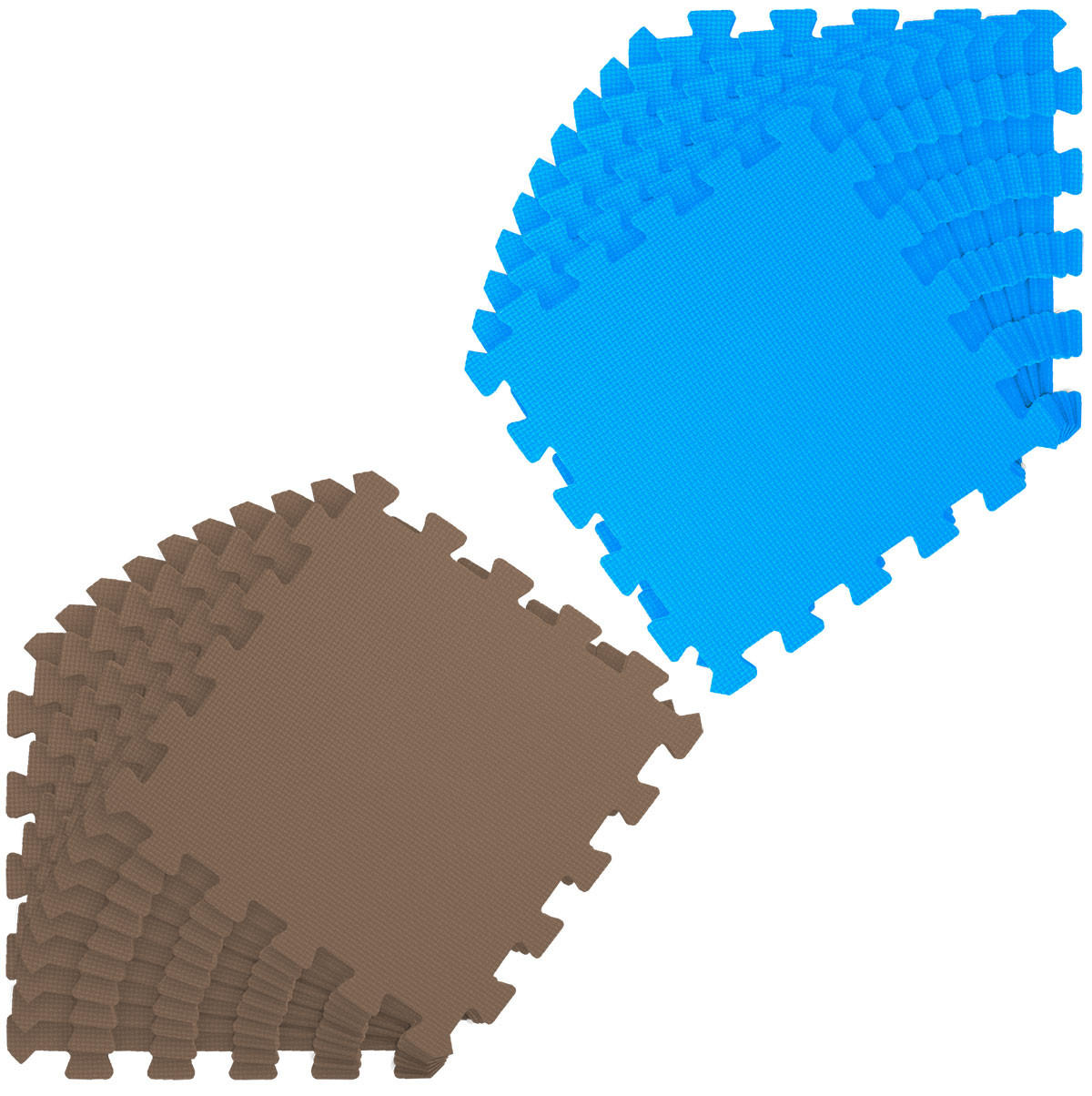 SPIELMATTE ab Null - 180/90/1 cm Puzzlematte Blau - Multicolor, Kunststoff (30/30cm) - Littletom