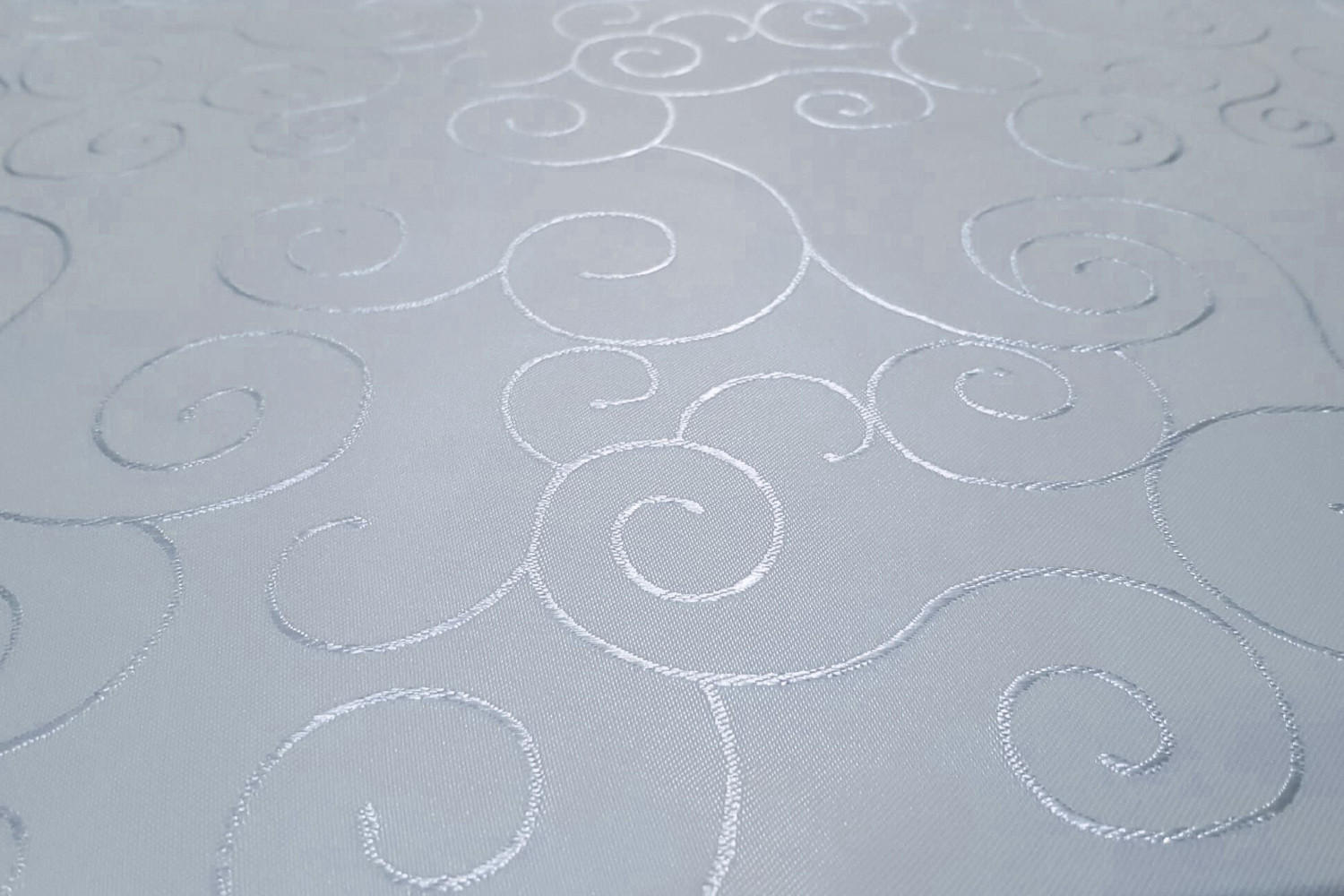 TISCHDECKE 110/110 cm Ornamente Weiß - Weiß, Textil (110/110cm) - TiborTex