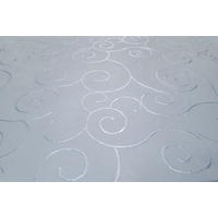 TISCHDECKE 110/110 cm Ornamente Weiß - Weiß, Textil (110/110cm) - TiborTex